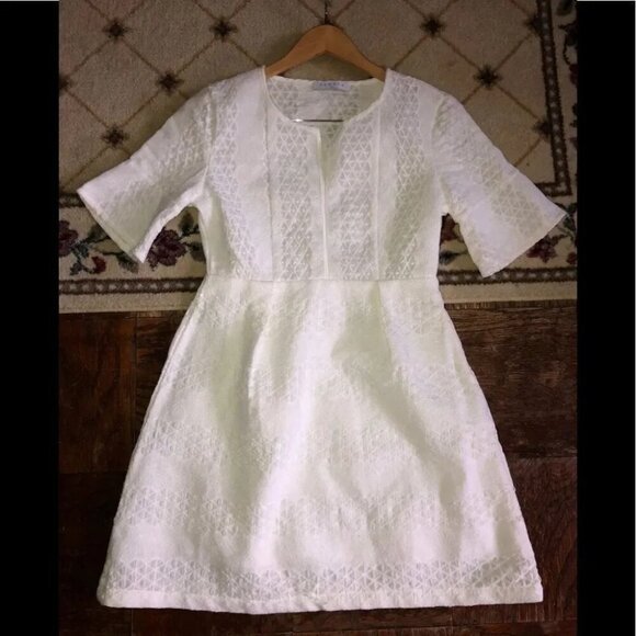 Sandro paris white lace dress size 3 - Picture 8 of 12